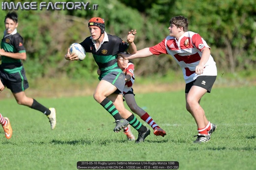 2015-05-16 Rugby Lyons Settimo Milanese U14-Rugby Monza 1096